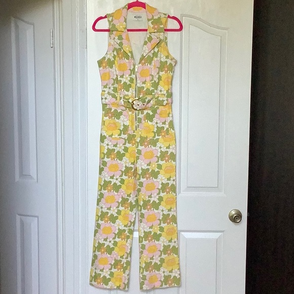 Show Me Your MuMu Floral Jumpsuit in Yellow and Green - Picture 6 of 10